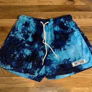 BKTSQD Blue Tie-Dye Athletic Shorts sz M